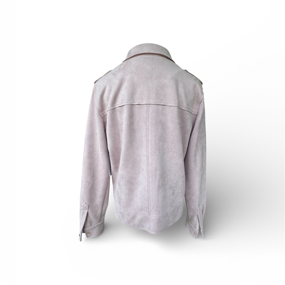 Tribal Jeans Blush Pink Velvety Utility Shirt Jacket, Snap Front- P/S - Picture 6 of 9